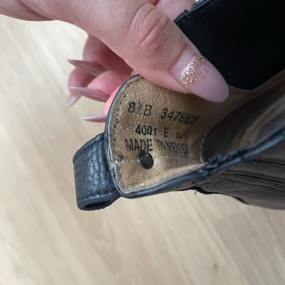 Black Genuine Leather Boots - Picture 3 of 5